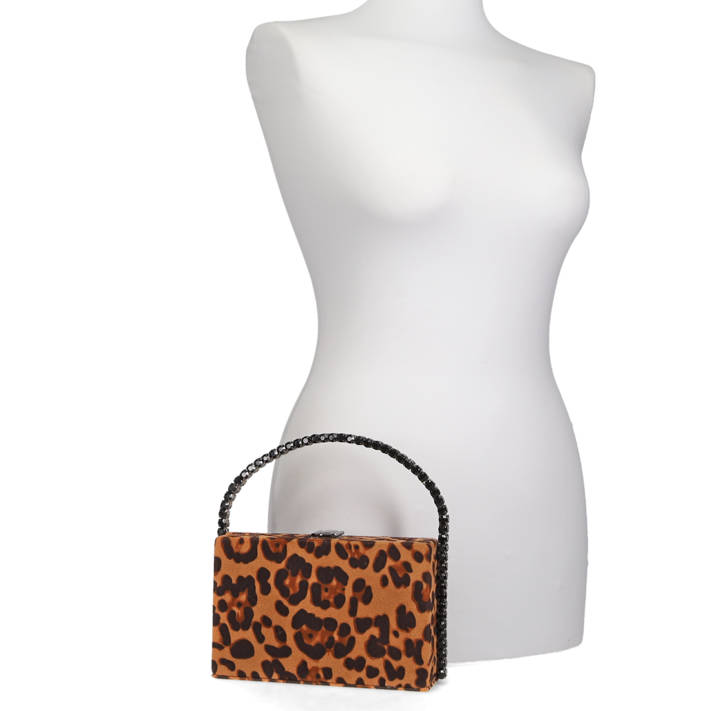 Animal print evening bag