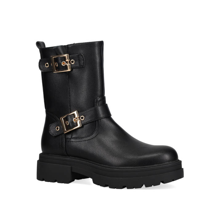 Black biker boot