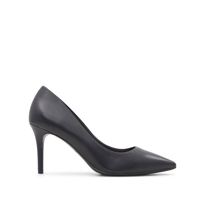 Black leather pump SERENITI