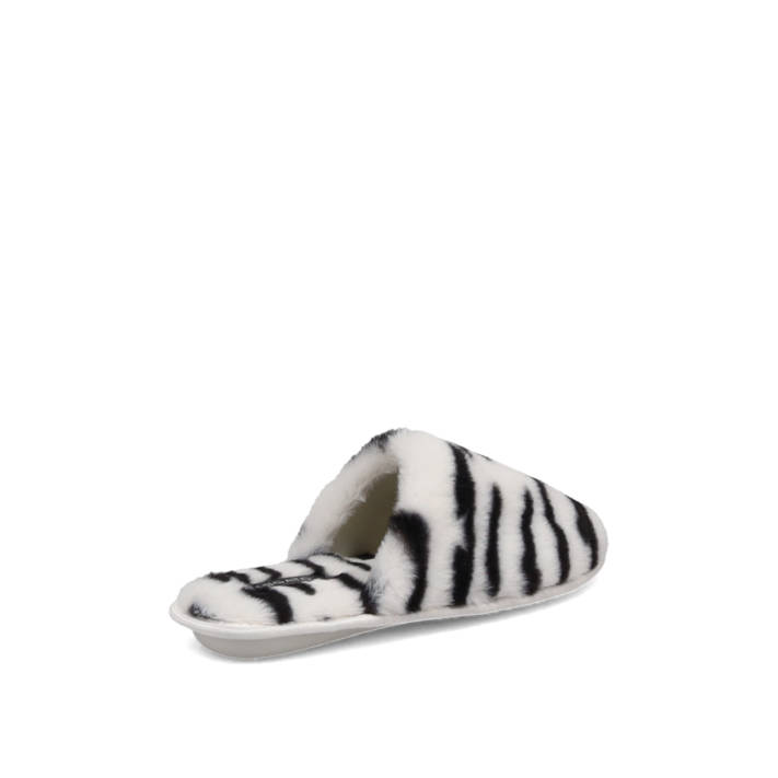 White tiger-print slipper