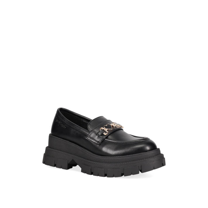Black chunky loafer