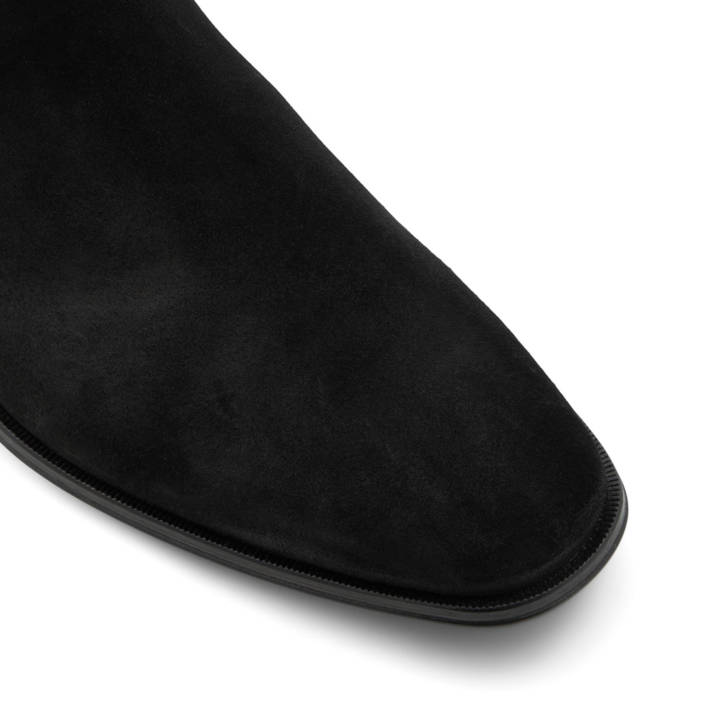 Μαύρο ανδρικό δερμάτινο σουέντ μποτάκι CRIWIEN