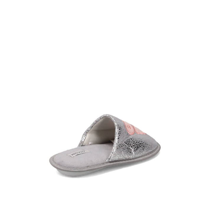 Grey metallic slipper