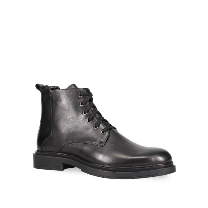 Mens black leather boot
