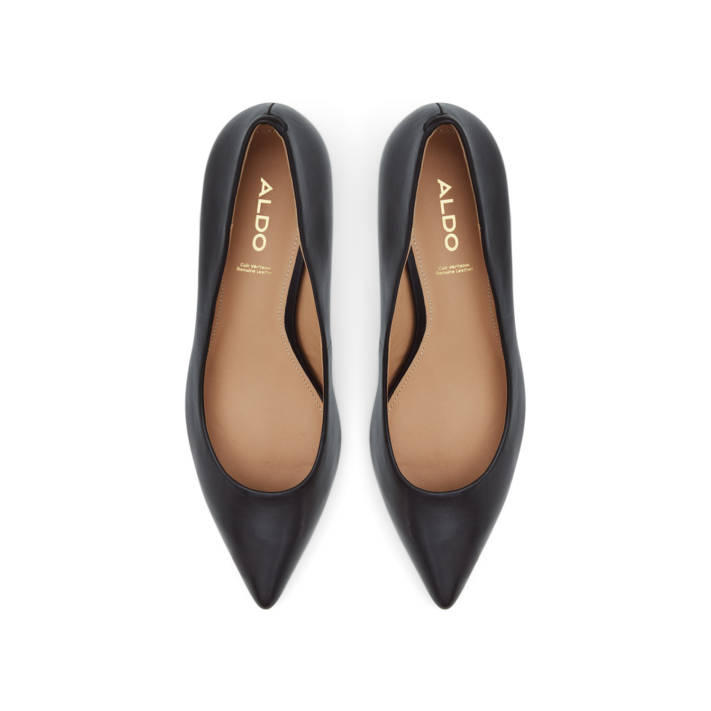 Black leather pump ELAMAEVER