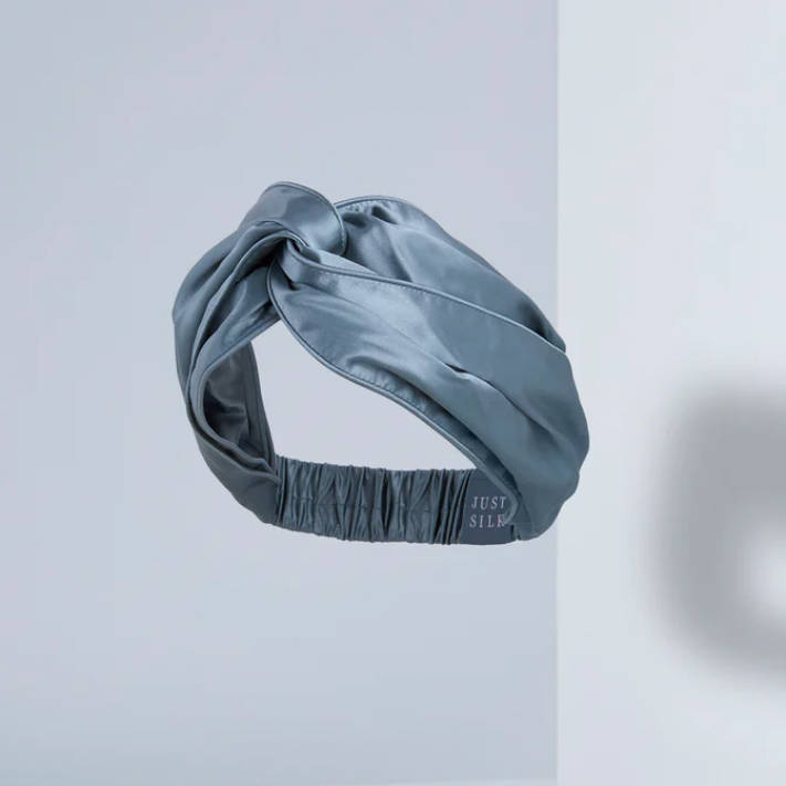 Petrol silk twisted headband