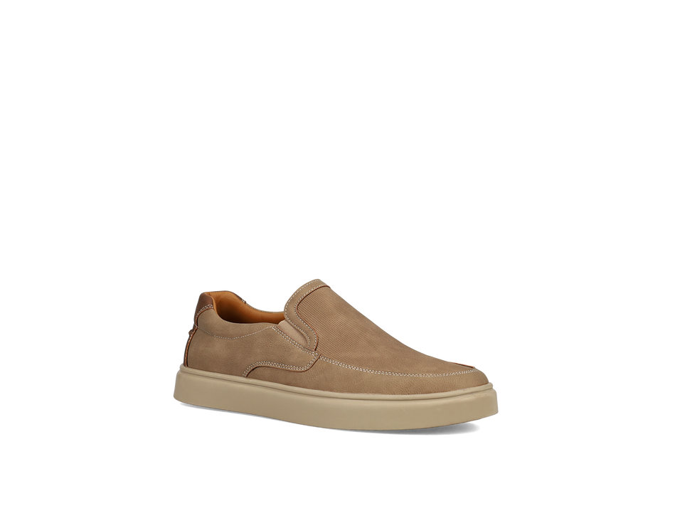 Mens taupe loafer
