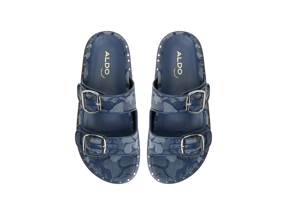 Μπλε denim footbed σανδάλι KRAVIS
