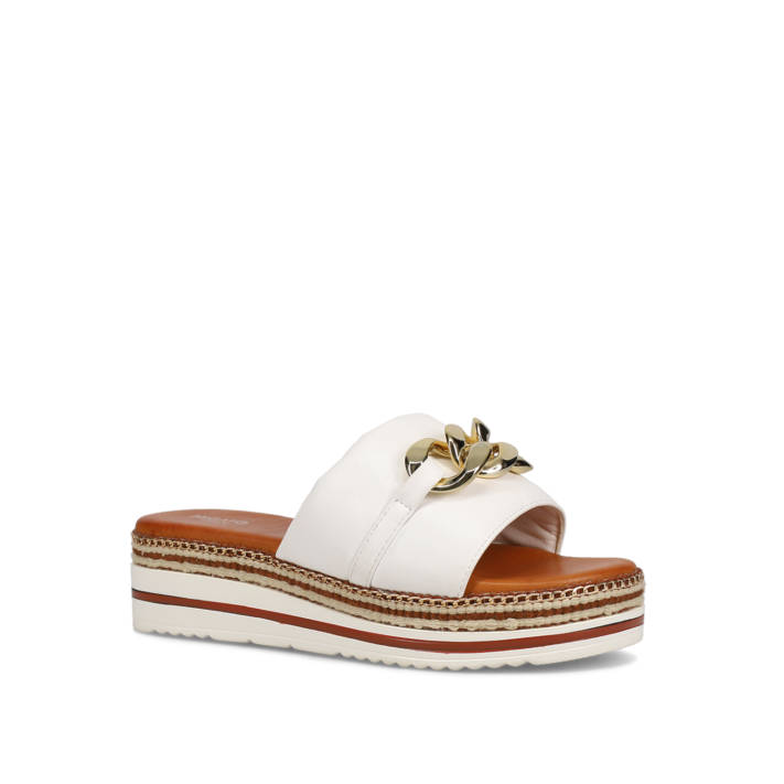 White flatform sandal