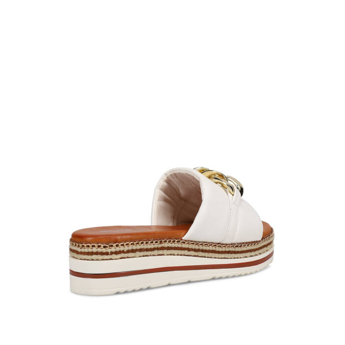 White flatform sandal