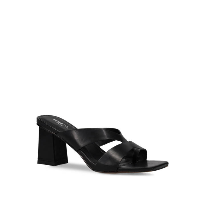 Μαύρο mule πέδιλο