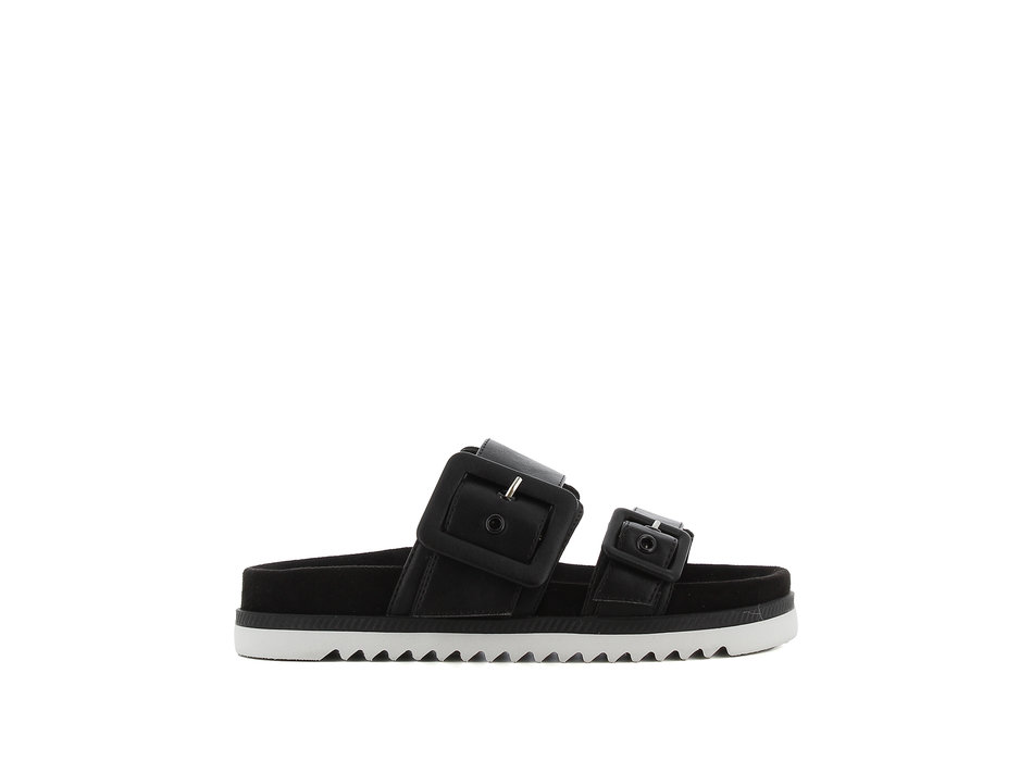 Μαύρο footbed σανδάλι