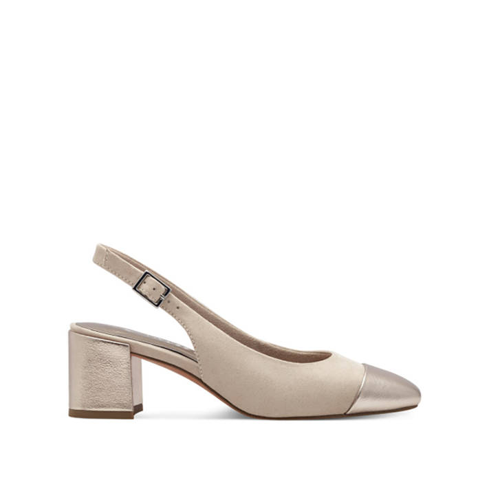 Ecru slingback pump