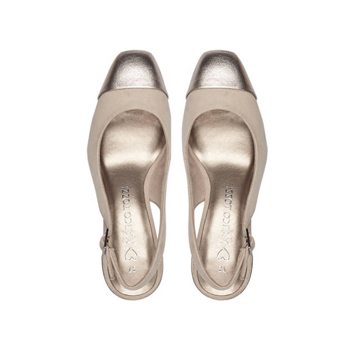 Ecru slingback pump