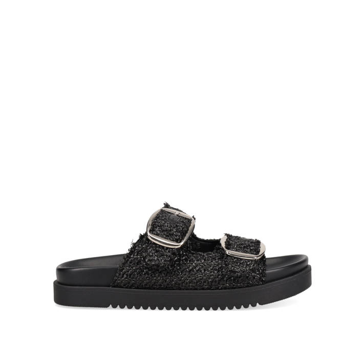 Μαύρο footbed σανδάλι