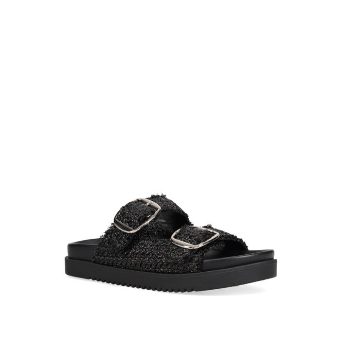 Μαύρο footbed σανδάλι