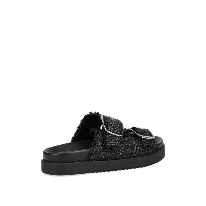 Μαύρο footbed σανδάλι