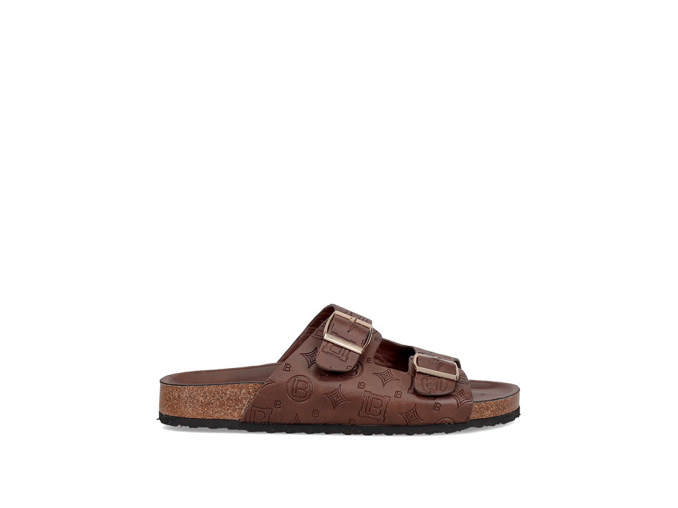Καφέ footbed σανδάλι