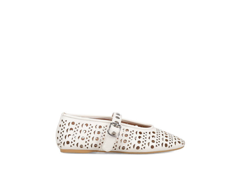 White ballet flat