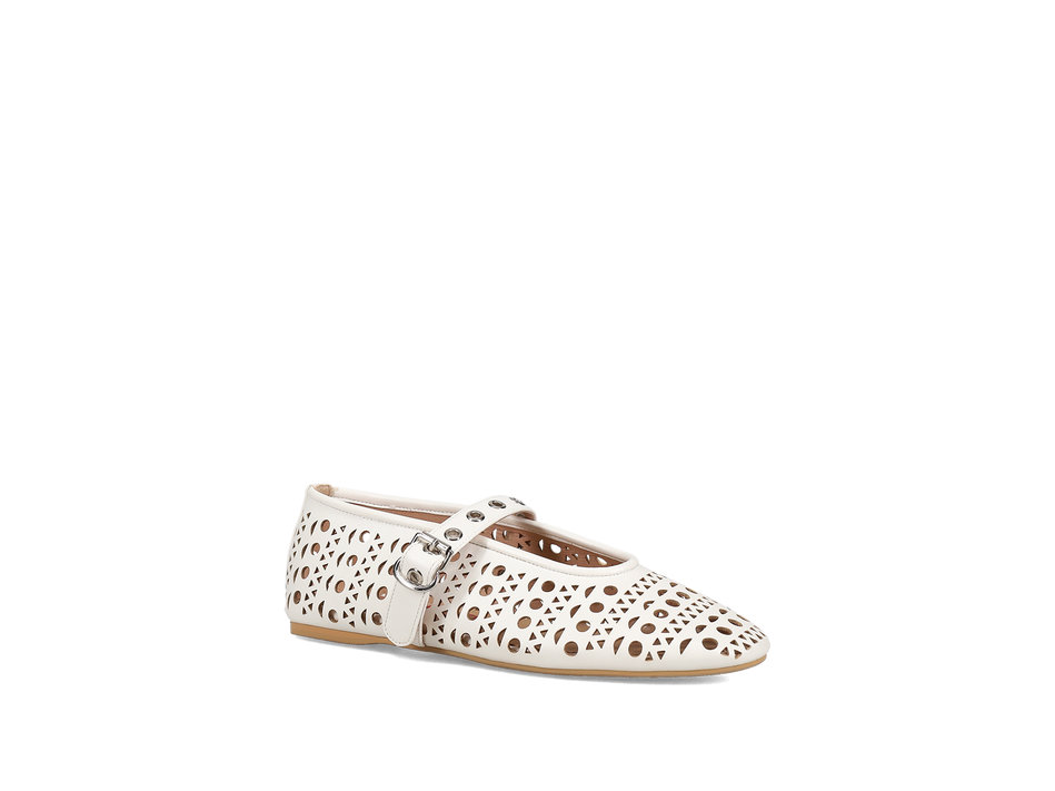 White ballet flat