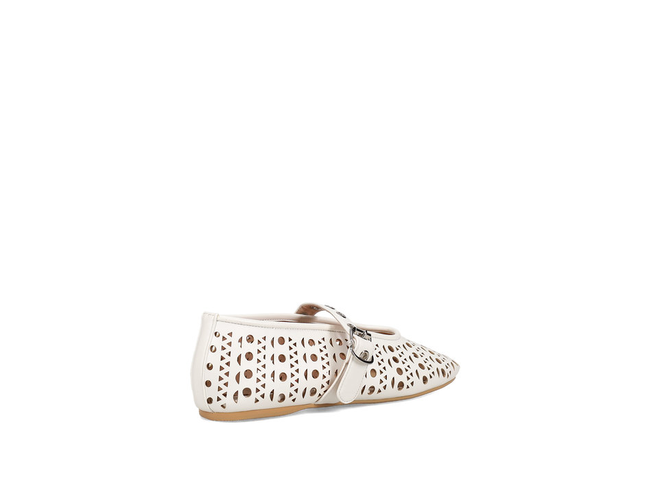 White ballet flat