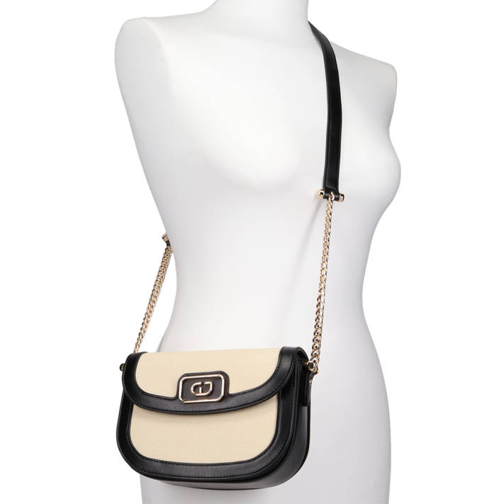 Ecru crossbody shoulder bag