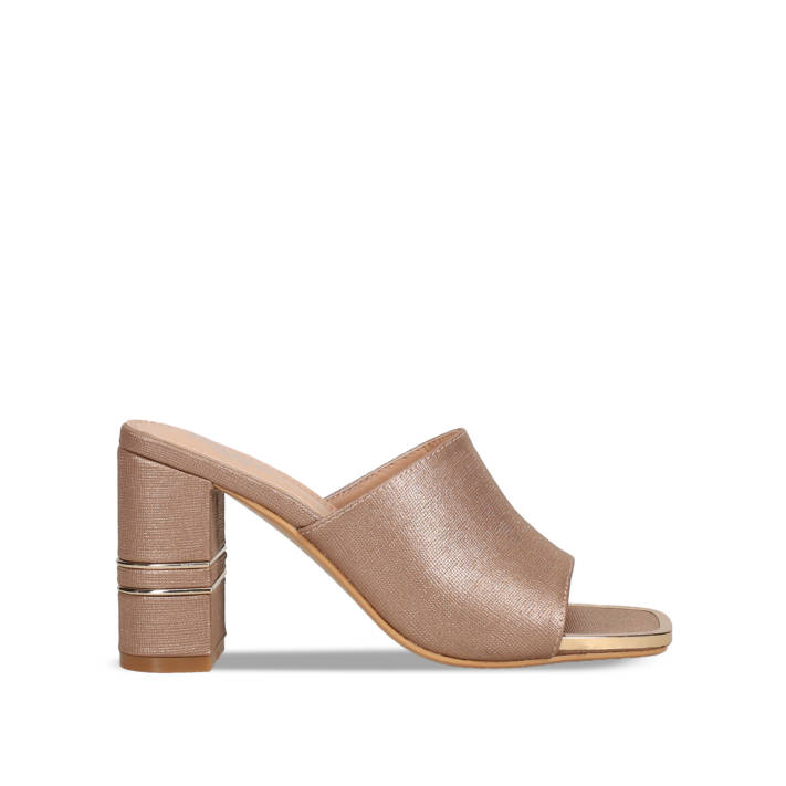 Rose gold mule sandal