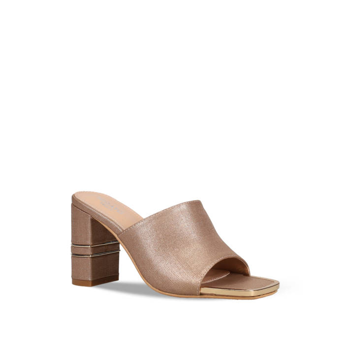 Rose gold mule sandal