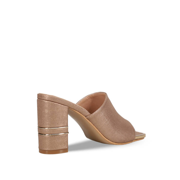 Rose gold mule sandal