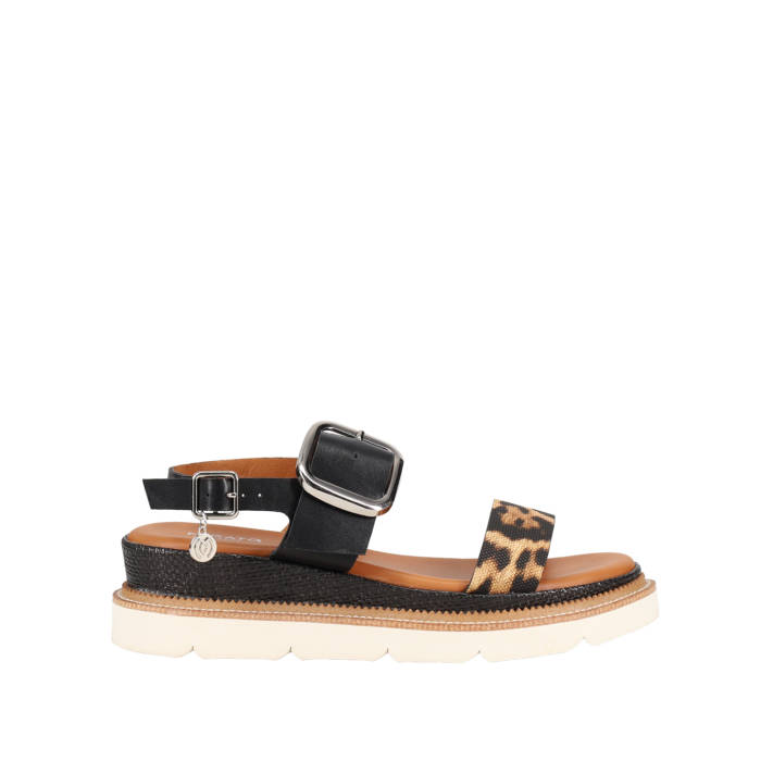 Black footbed sandal