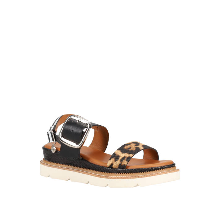 Black footbed sandal