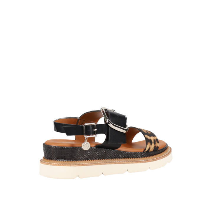 Black footbed sandal