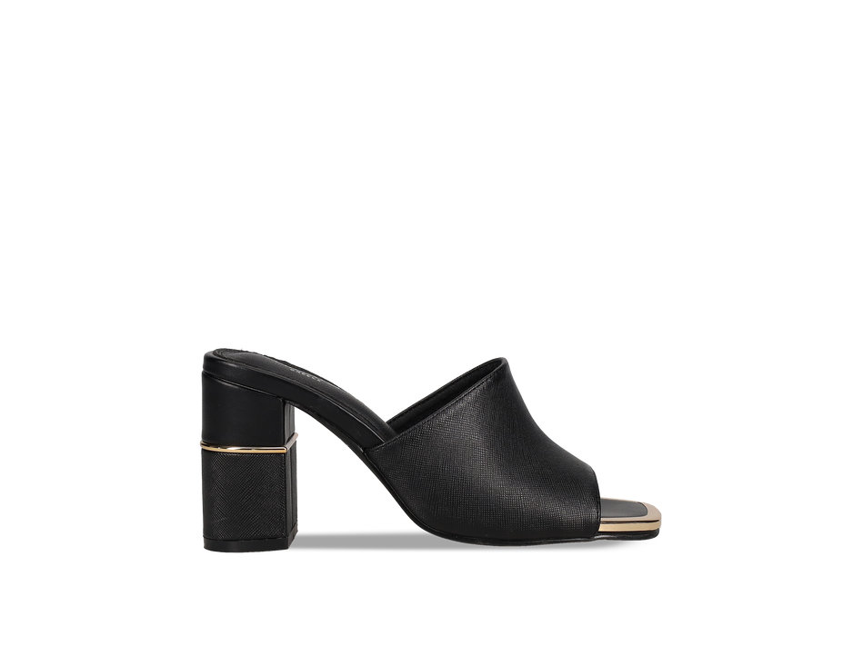 Μαύρο mule πέδιλο