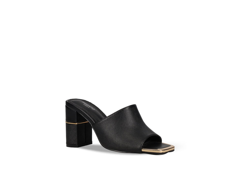 Μαύρο mule πέδιλο