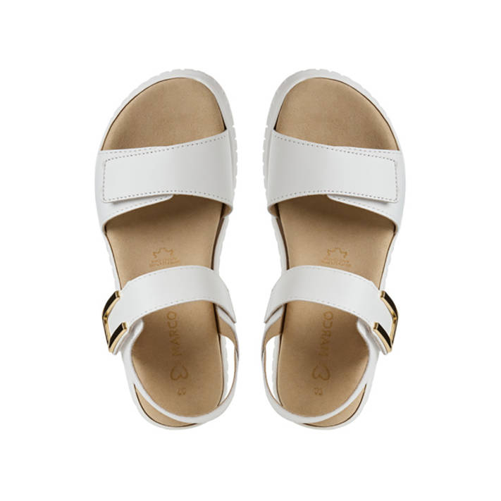 White leather sandal