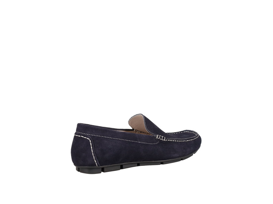 Mπλε δερμάτινο ανδρικό loafer