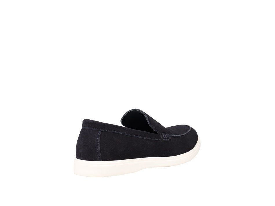 Μπλε δερμάτινο ανδρικό loafer