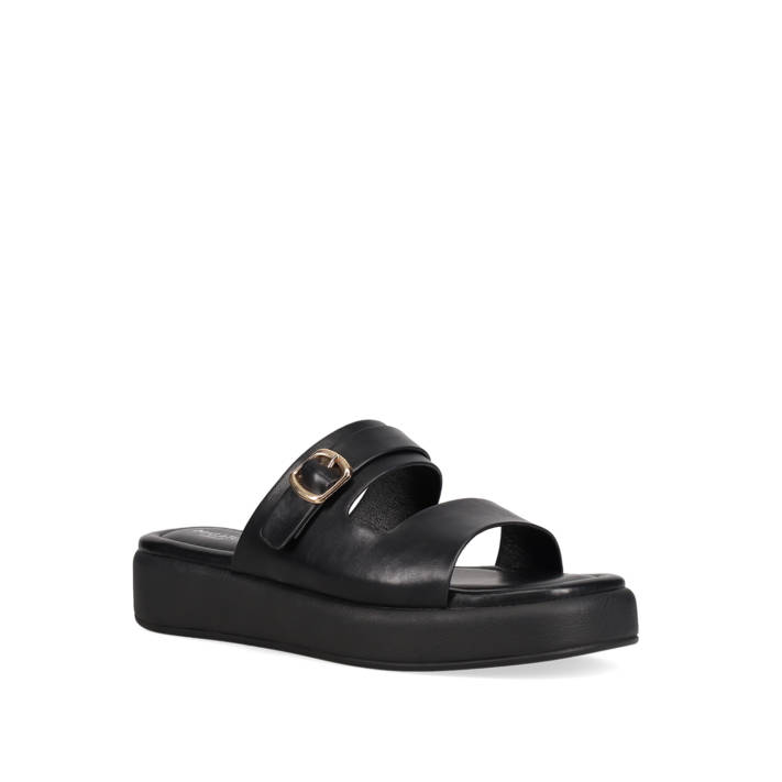 Black wedge sandal