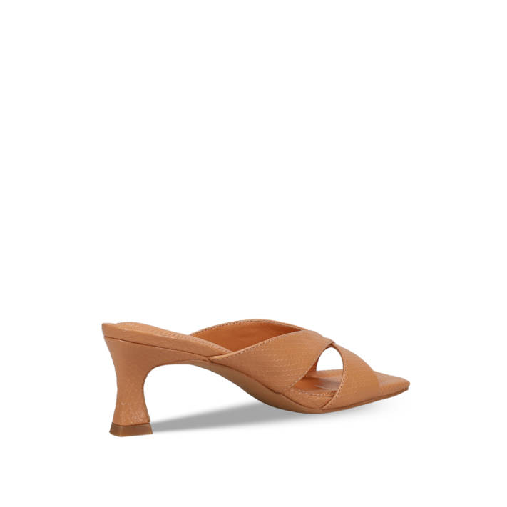 Camel mule sandal