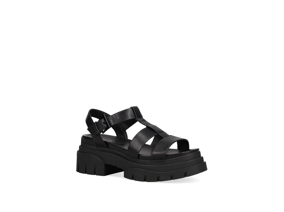 Μαύρο chunky footbed σανδάλι