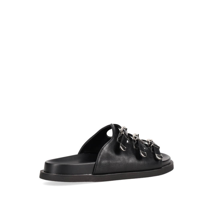Black footbed sandal