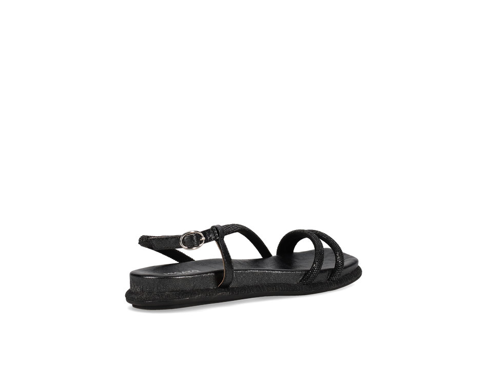 Black footbed sandal