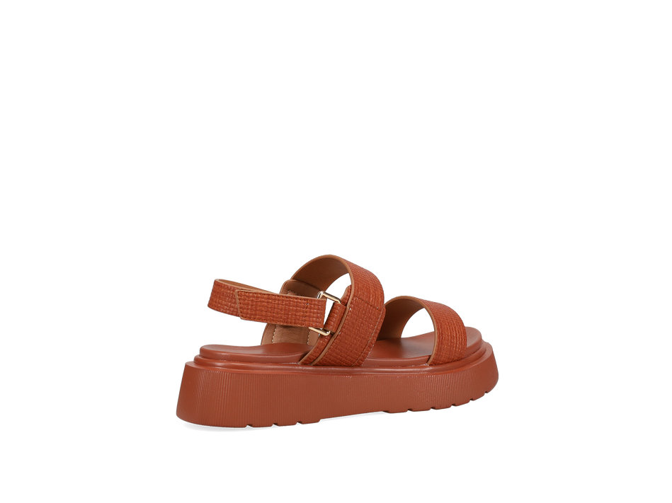 Tan flatform sandal