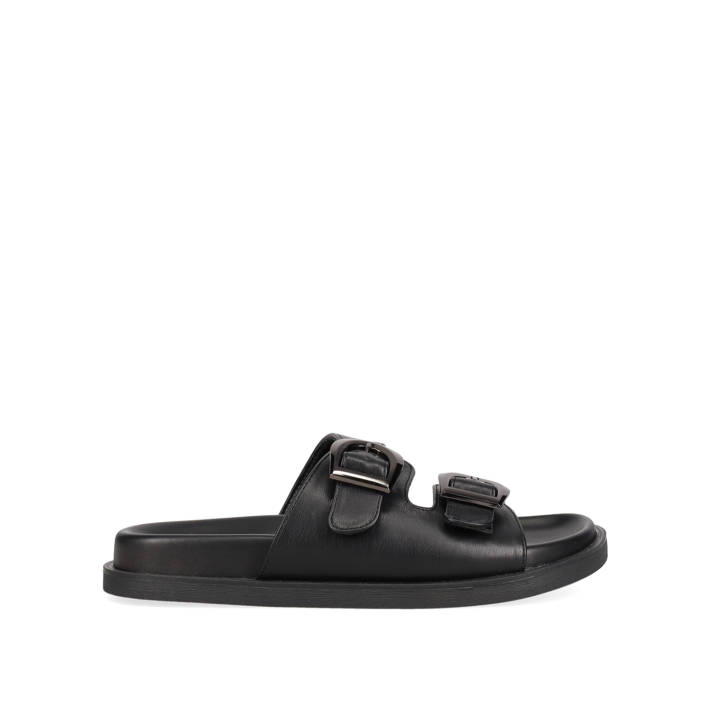 Μαύρο footbed σανδάλι