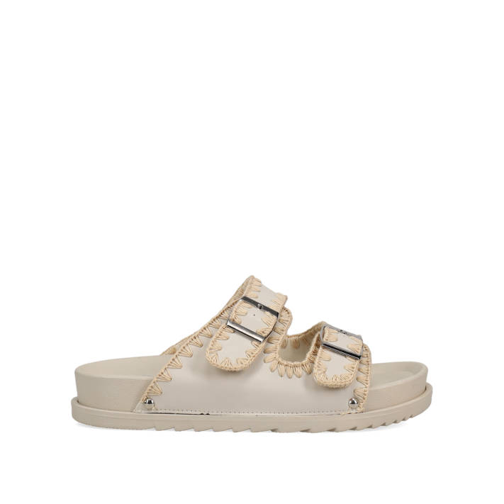 Εκρού footbed σανδάλι