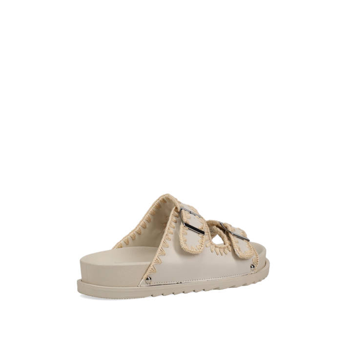 Εκρού footbed σανδάλι