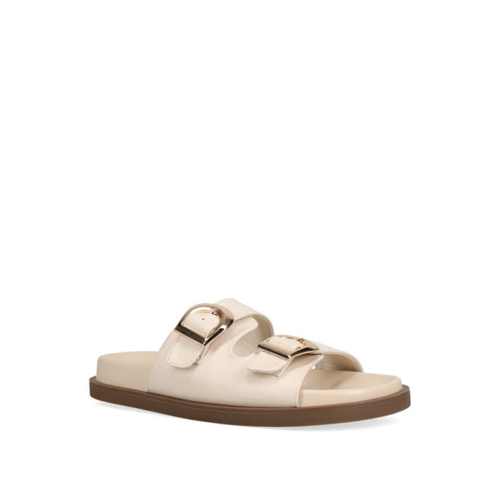 Μπεζ footbed σανδάλι