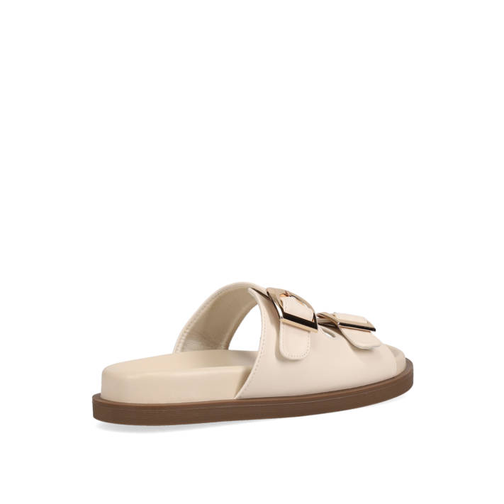Μπεζ footbed σανδάλι