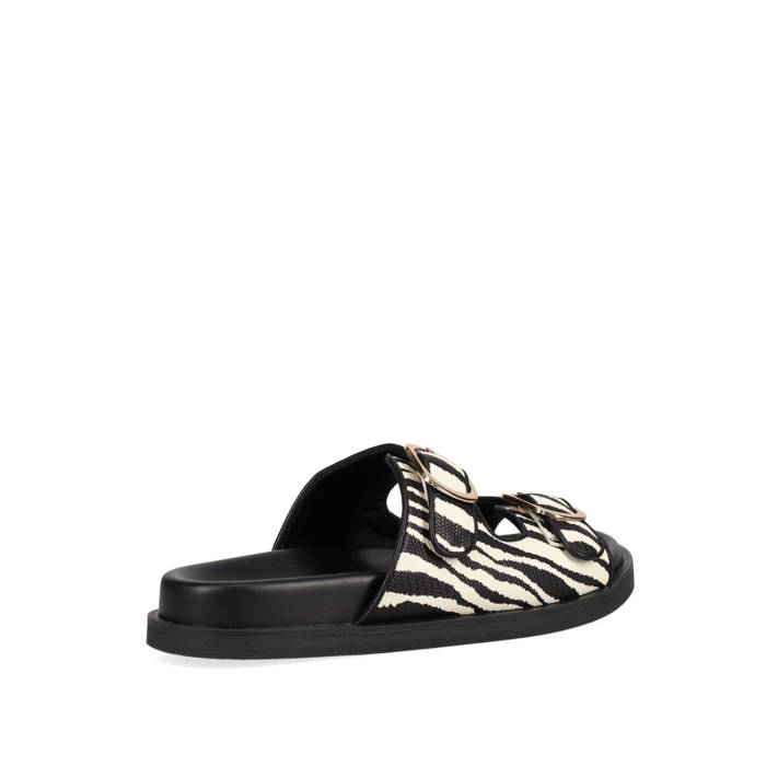 Ασπρόμαυρο footbed σανδάλι
