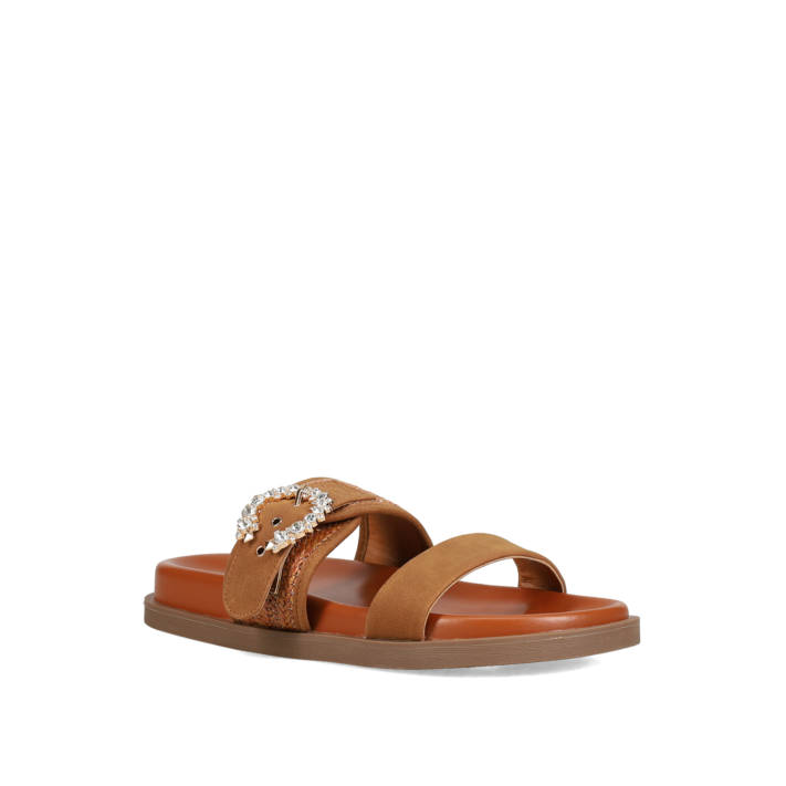 Tan footbed sandal